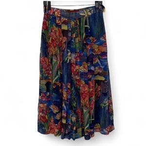 Vintage Geiger of Austria Artsy Floral Print Maxi Skirt